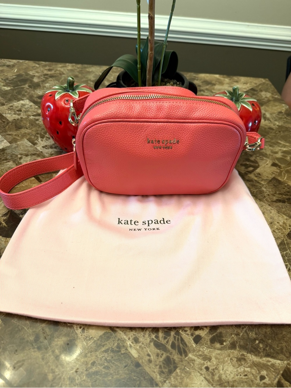 Kate Spade New York Astrid Medium Pebbled Leather Camera Bag.